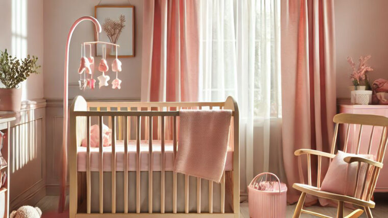 Roze gordijnen kinderkamer
