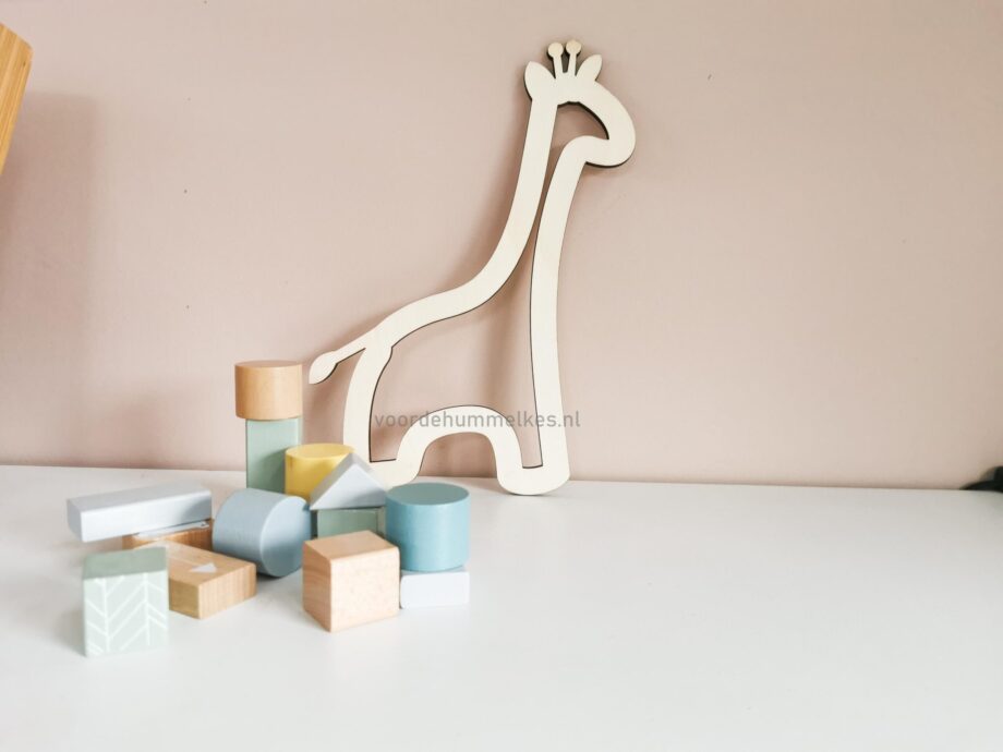 Houten Giraffe in grootte naar keuze