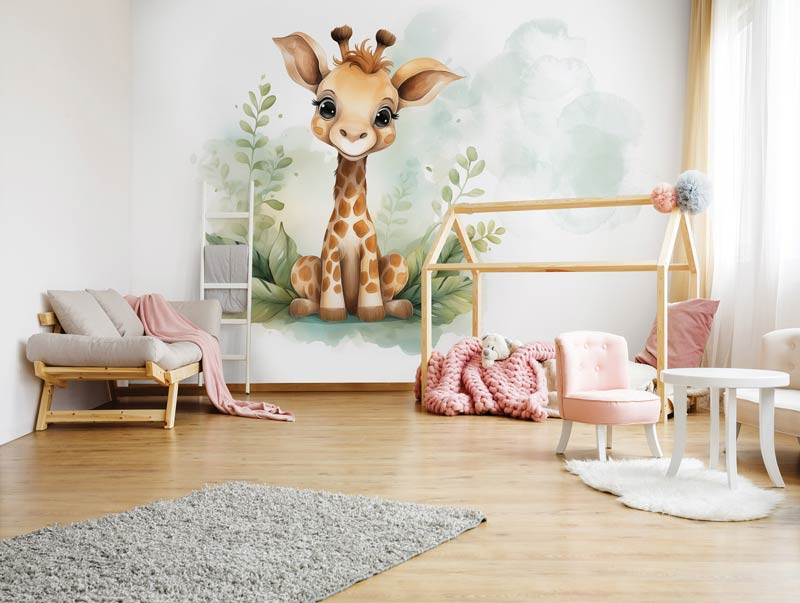 Fotobehang schattige Giraffe