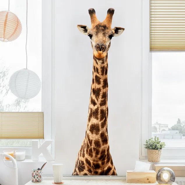Muursticker giraffe